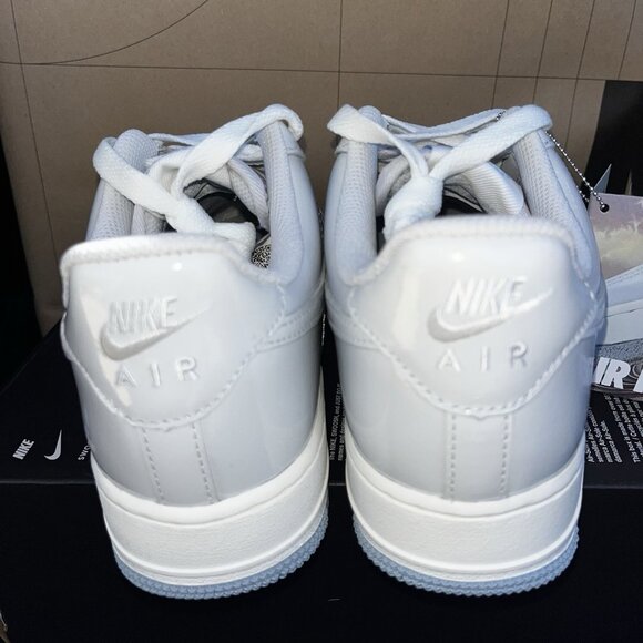 NEW Nike Air Force 1 \'07 White/Photon Dust/Sail Patent IH4461 100  Size 13